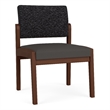 Lesro Industries Wood Waiting Reception Armless Guest Chair in Gray