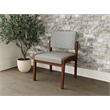 Lesro Industries Wood Waiting Reception Armless Guest Chair in Gray