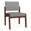 Lesro Industries Wood Waiting Reception Armless Guest Chair in Gray