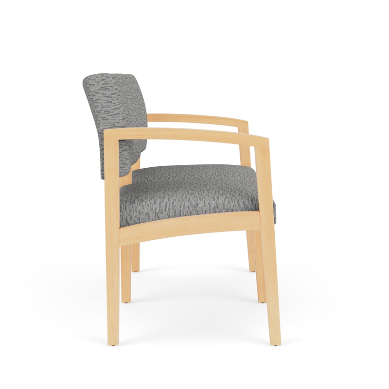 Lesro Industries Wood Waiting Reception 2 Seat Sofa Wood Frame in Gray