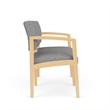 Lesro Industries Wood Waiting Reception 2 Seat Sofa Wood Frame in Gray