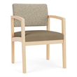 Lesro Industries Wood Waiting Reception Guest Chair Wood Frame in Gray