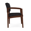 Lesro Industries Wood Waiting Reception Guest Chair Wood Frame in Black