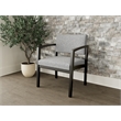 Lesro Industries Wood Waiting Reception Wide Guest Chair Wood Frame in Gray