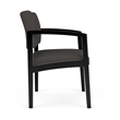 Lesro Industries Wood Waiting Reception Wide Guest Chair Wood Frame in Gray
