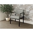 Lesro Industries Wood Waiting Reception Wide Guest Chair Wood Frame in Gray