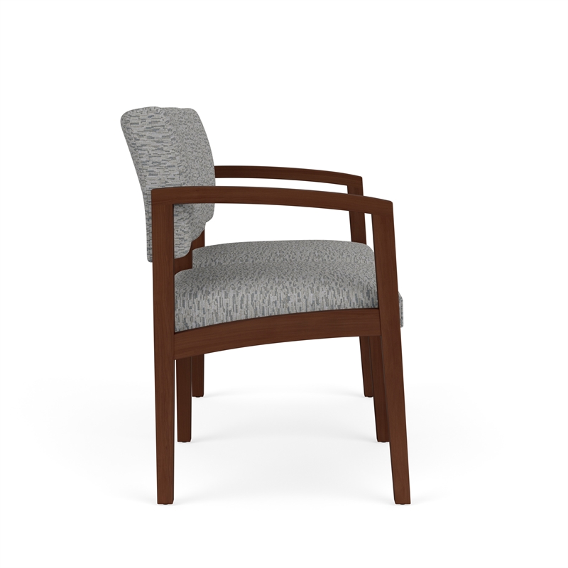 Lesro Industries Wood Waiting Reception 2 Seat Sofa Wood Frame in Gray