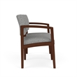 Lesro Industries Wood Waiting Reception 2 Seat Sofa Wood Frame in Gray