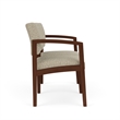 Lesro Industries Wood Waiting Reception 2 Seat Sofa Wood Frame in Brown