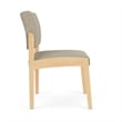 Lesro Industries Wood Waiting Reception Armless Guest Chair in Brown