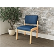 Lesro Industries Wood Waiting Reception Armless Guest Chair in Blue