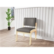 Lesro Industries Wood Waiting Reception Armless Guest Chair in Gray