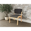 Lesro Industries Wood Waiting Reception Armless Guest Chair in Gray