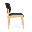 Lesro Industries Wood Waiting Reception Armless Guest Chair in Gray