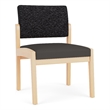Lesro Industries Wood Waiting Reception Armless Guest Chair in Gray