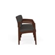Lesro Industries Wood Waiting Reception 3 Seat Tandem Seating in Gray