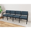Lesro Industries Steel Waiting Reception 4 Seat Sofa Steel Frame in Blue