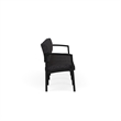 Lesro Industries Steel Waiting Reception 4 Seat Sofa Steel Frame in Black