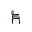 Lesro Industries Steel Waiting Reception 4 Seat Sofa Steel Frame in Gray