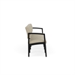 Lesro Industries Steel Waiting Reception 4 Seat Sofa Steel Frame in Brown