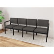 Lesro Industries Steel Waiting Reception 4 Seat Sofa Steel Frame in Gray