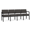 Lesro Industries Steel Waiting Reception 4 Seat Sofa Steel Frame in Gray