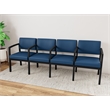 Lesro Industries Steel Waiting Reception 4 Seat Tandem Seating  in Blue