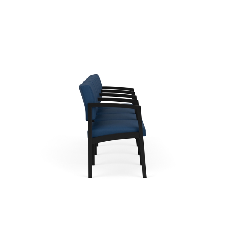 Lesro Industries Steel Waiting Reception 4 Seat Tandem Seating  in Blue