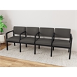 Lesro Industries Steel Waiting Reception 4 Seat Tandem Seating  in Gray