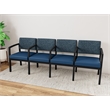 Lesro Industries Steel Waiting Reception 4 Seat Tandem Seating  in Blue
