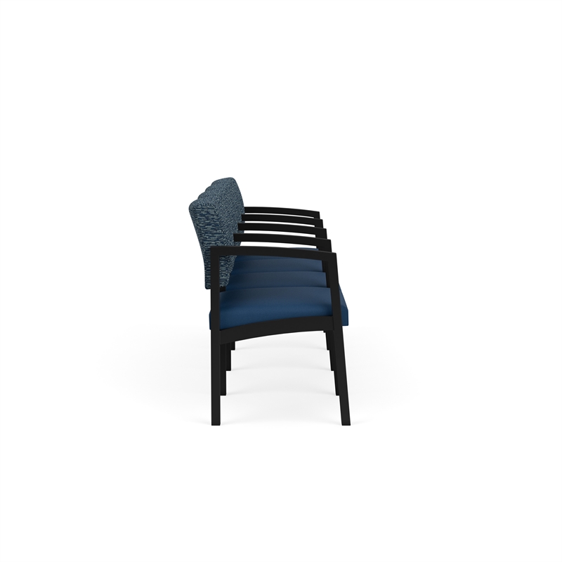 Lesro Industries Steel Waiting Reception 4 Seat Tandem Seating  in Blue