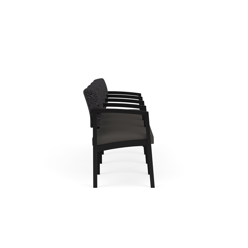 Lesro Industries Steel Waiting Reception 4 Seat Tandem Seating  in Gray