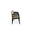 Lesro Industries Steel Waiting Reception 4 Seat Tandem Seating  in Brown