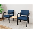 Lesro Industries Steel Reception 2 Chairs With Center Table  in Blue