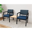 Lesro Industries Steel Reception 2 Chairs With Center Table  in Blue