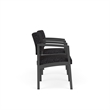 Lesro Industries Steel Reception 2 Chairs With Center Table  in Black