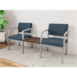 Lesro Industries Steel Reception 2 Chairs With Center Table  in Blue
