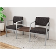 Lesro Industries Steel Reception 2 Chairs With Center Table  in Black