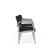 Lesro Industries Steel Reception 2 Chairs With Center Table  in Black