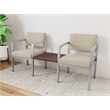 Lesro Industries Steel Reception 2 Chairs With Center Table  in Brown