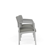 Lesro Industries Steel Reception 2 Chairs With Center Table  in Gray