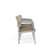 Lesro Industries Steel Reception 2 Chairs With Center Table  in Brown
