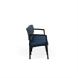 Lesro Industries Steel Waiting Reception 4 Seat Sofa Steel Frame in Blue