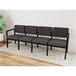 Lesro Industries Steel Waiting Reception 4 Seat Sofa Steel Frame in Gray