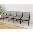 Lesro Industries Steel Waiting Reception 4 Seat Sofa Steel Frame in Gray