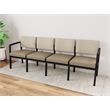 Lesro Industries Steel Waiting Reception 4 Seat Sofa Steel Frame in Brown