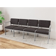 Lesro Industries Steel Waiting Reception 4 Seat Sofa Steel Frame in Black