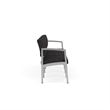 Lesro Industries Steel Waiting Reception 4 Seat Sofa Steel Frame in Black