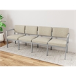 Lesro Industries Steel Waiting Reception 4 Seat Sofa Steel Frame in Brown