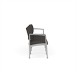 Lesro Industries Steel Waiting Reception 4 Seat Sofa Steel Frame in Gray